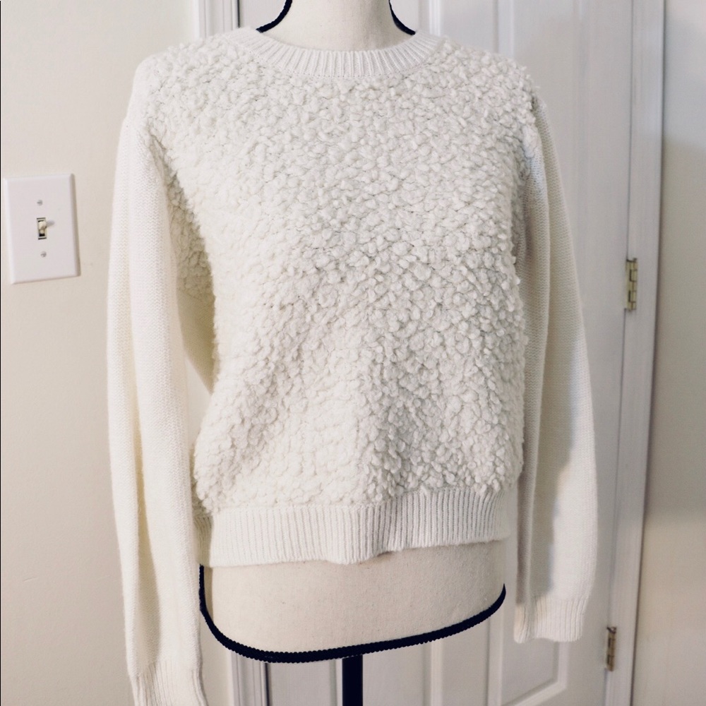 Furry cream sweater from Topshop